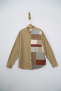 Sand and Beach Stone | Patchwork Button Down (Reworked) - Made X Hudson