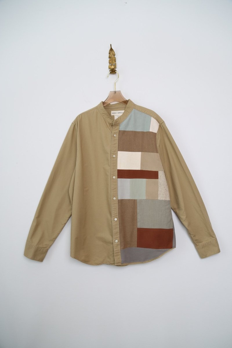 Sand and Beach Stone | Patchwork Button Down (Reworked) - Made X Hudson