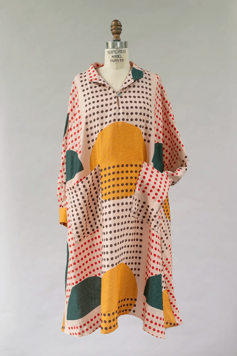 Margrethe Dress in Dotted Sunrise Print - Made X Hudson