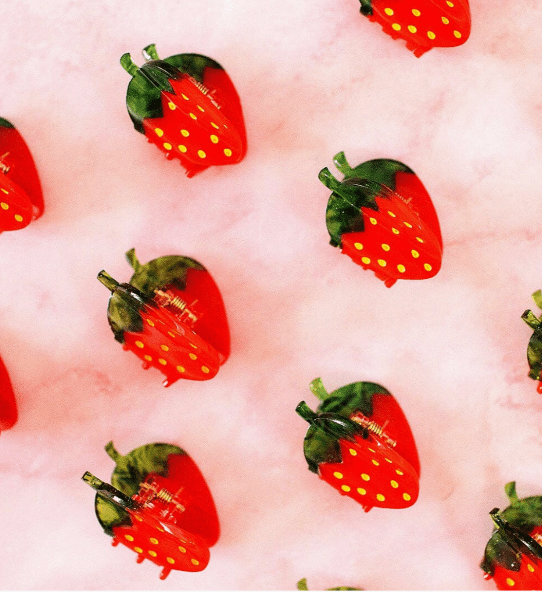 Mini Red Strawberry Hair Claw Clip - Made X Hudson