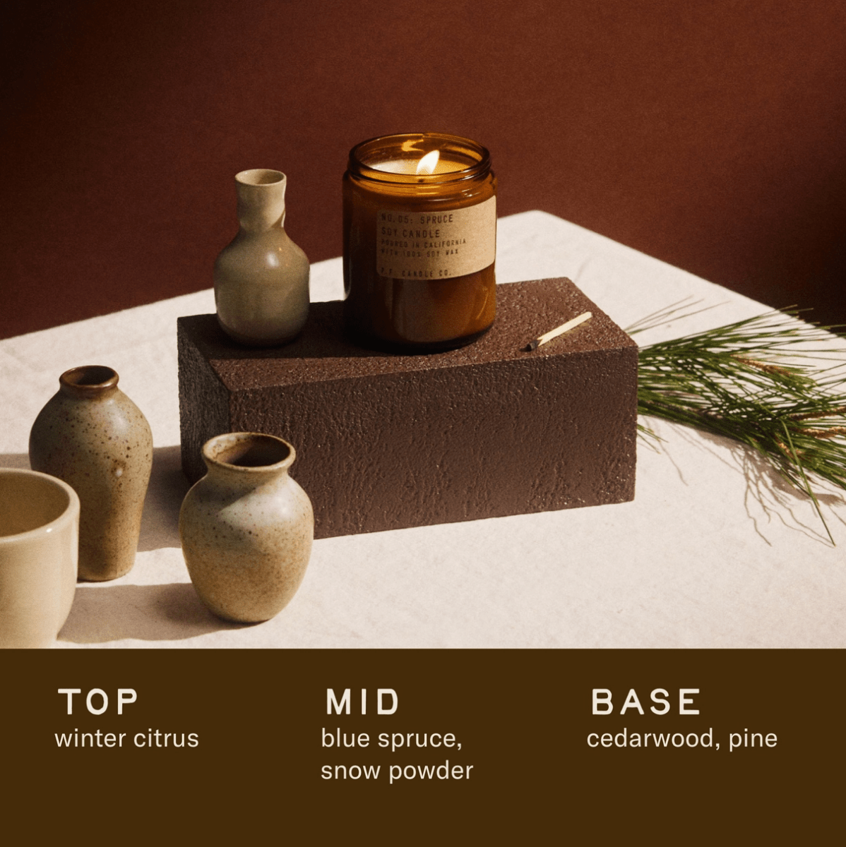 P.F Candle Co. Standard Soy Candle | Spruce - Made X Hudson