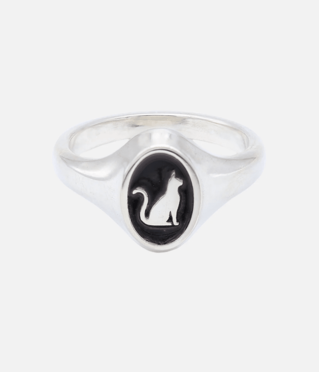 Bastet Signet Silver Ring - Made X Hudson