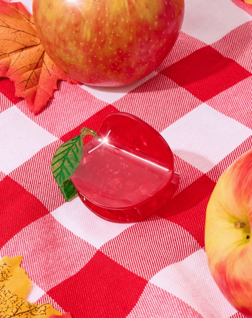 Red Apple Hair Claw Clip - Made X Hudson