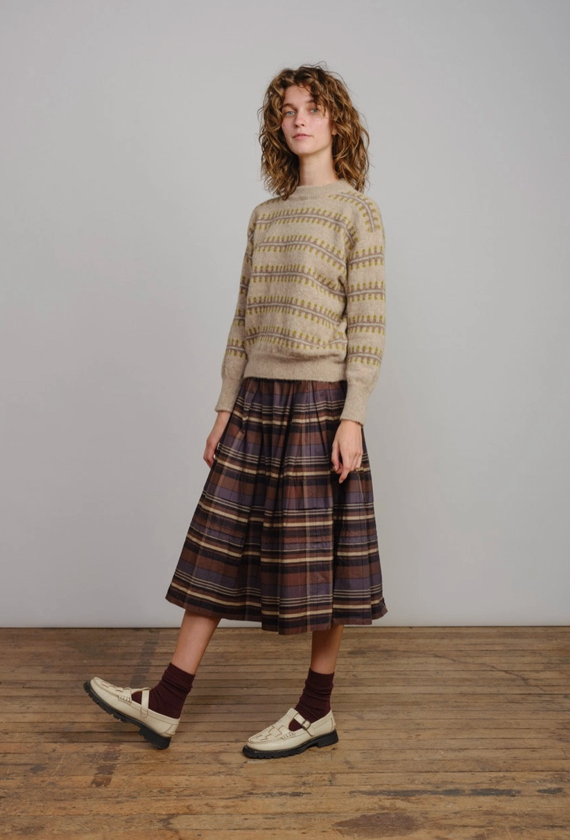 Fawn | Vera Fairisle Crew Sweater (Multiple Sizes)