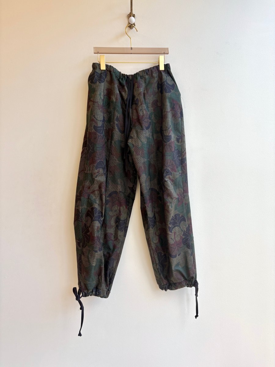 Silk Leaves Camo Tie Waist Pant - Made X Hudson