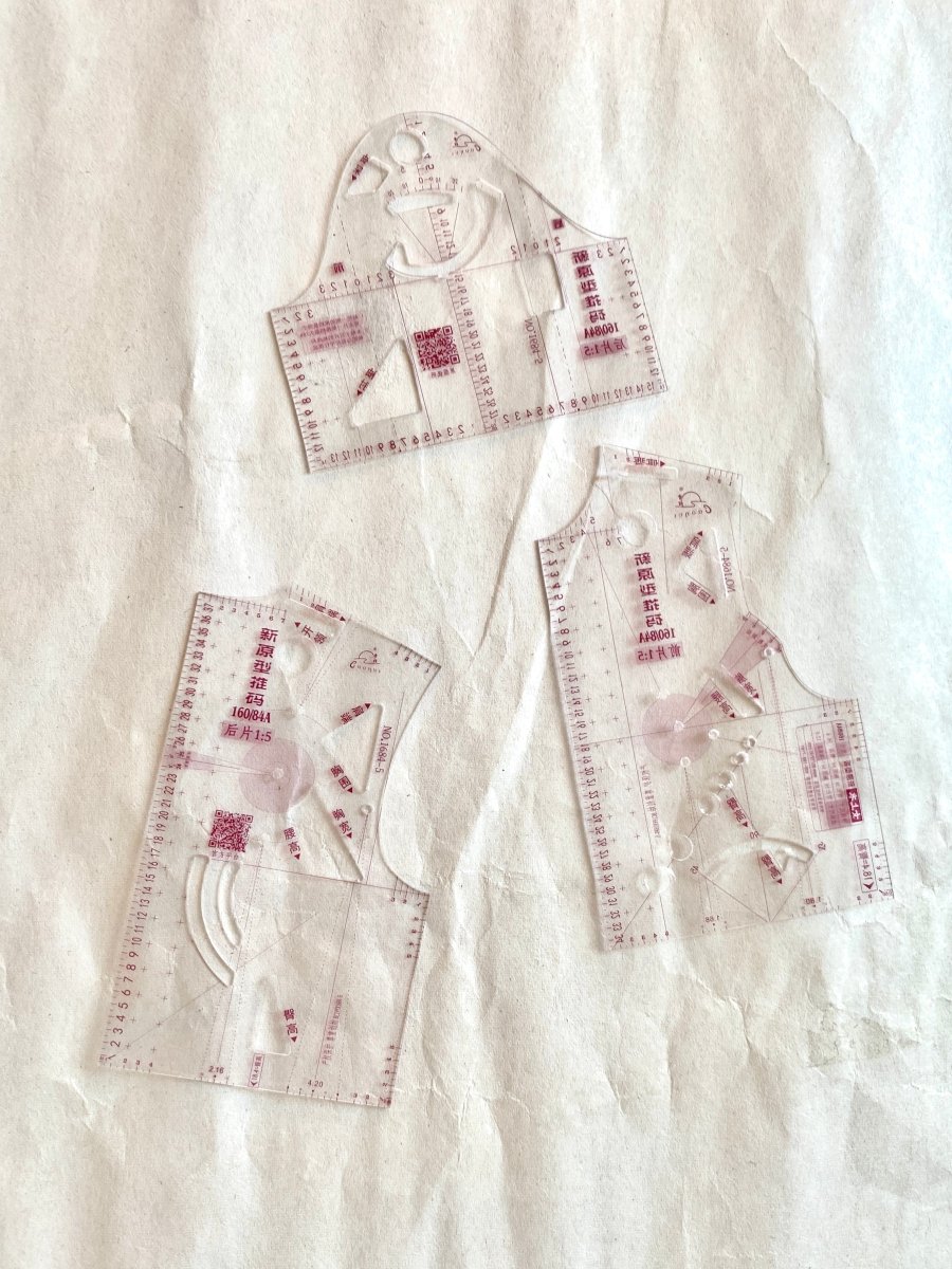 Sketching Flat Pattern Shirt Guide Ruler (Set of 3) - Made X Hudson