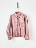 Cross Stitch Split Tone Button Down | Hand Painted (Reworked) - Made X Hudson