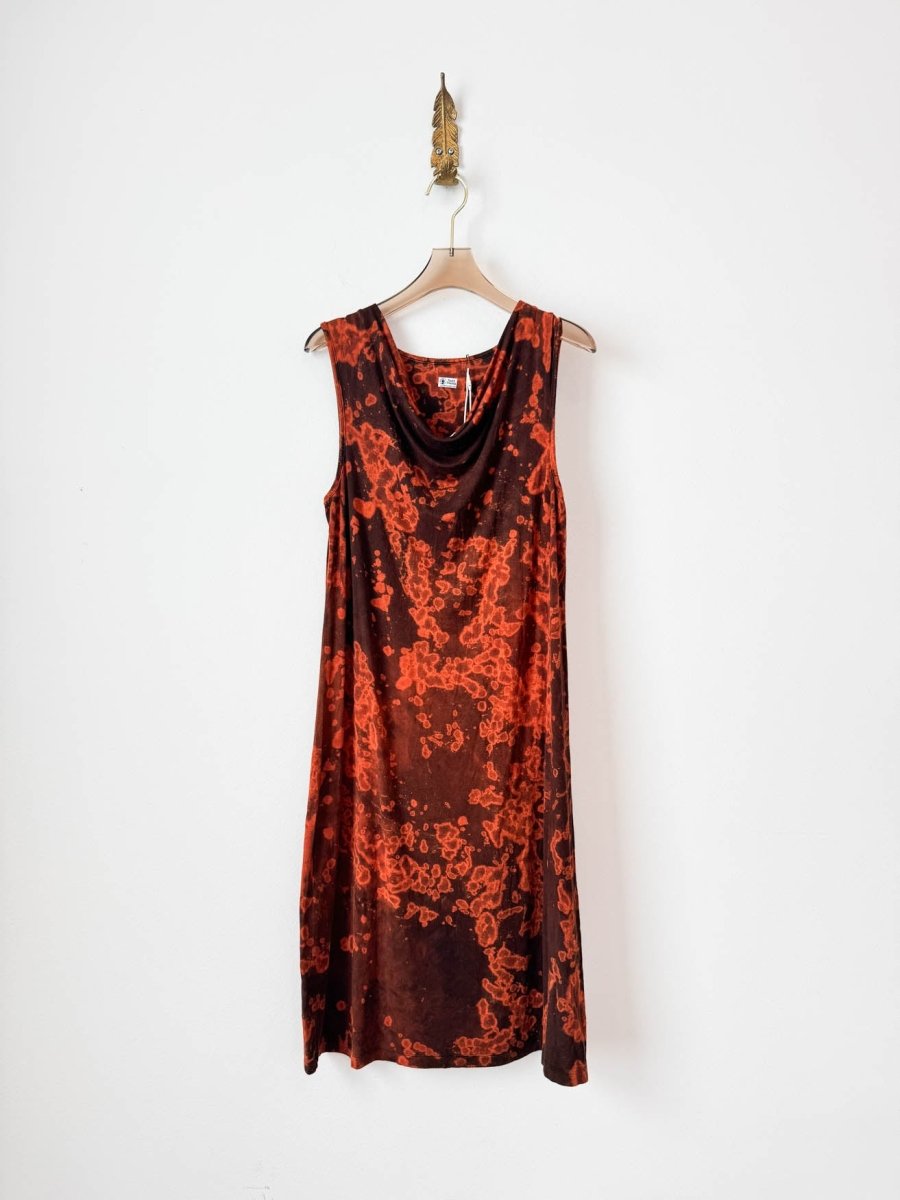 Cowl Neck Ember Texture Dress (Reworked) - Made X Hudson