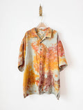 Sage Jasper Silk Short Sleeve Button Down | Hand Dyed (Reworked) - Made X Hudson