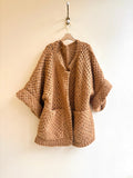 Wool Hand Crochet Camel Cardigan - Made X Hudson