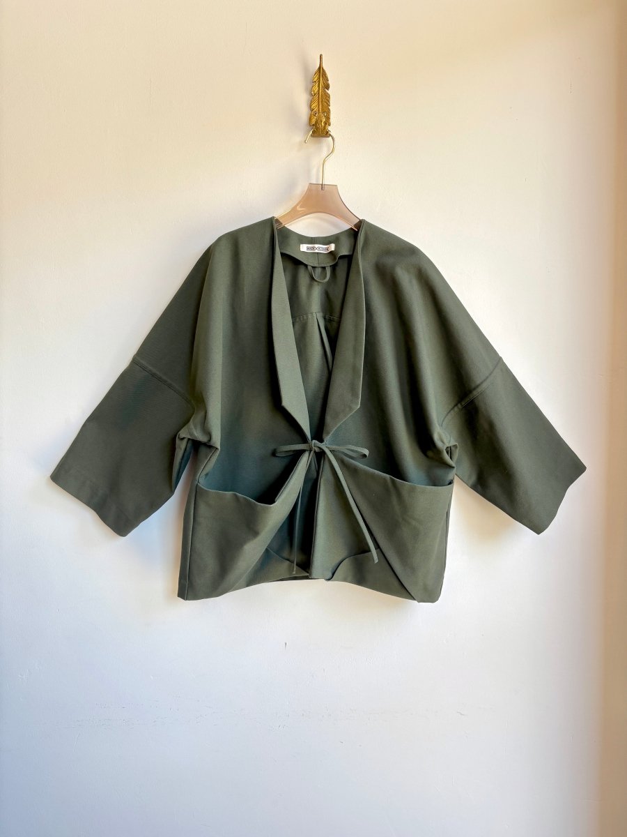 Army Green Cotton Canvas Chore Jacket - Made X Hudson