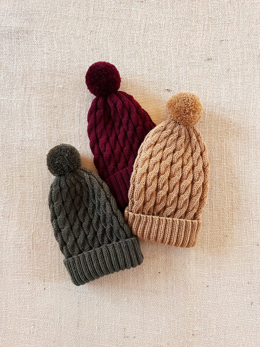 100% Merino Wool Soft Winter Beanie w/ pompom (Multiple Colors) - Made X Hudson