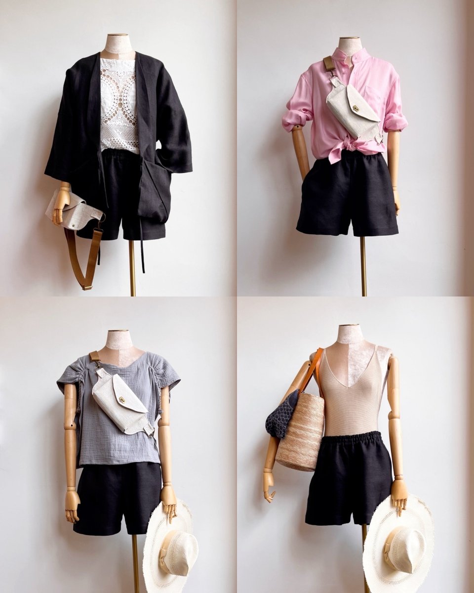Black Linen Town Shorts - Made X Hudson