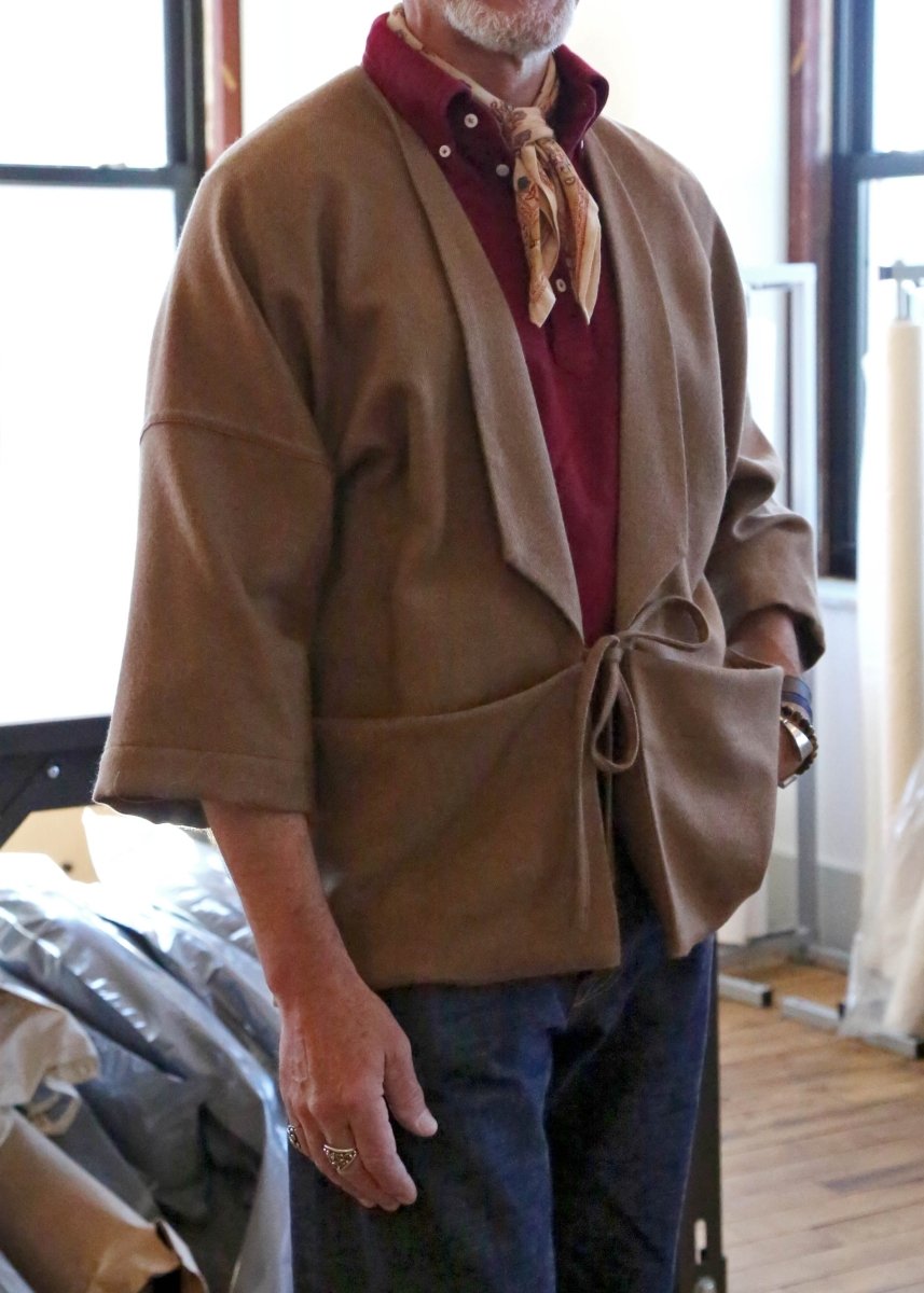 Milk Chocolate Brown Cashmere Chore Jacket - Made X Hudson