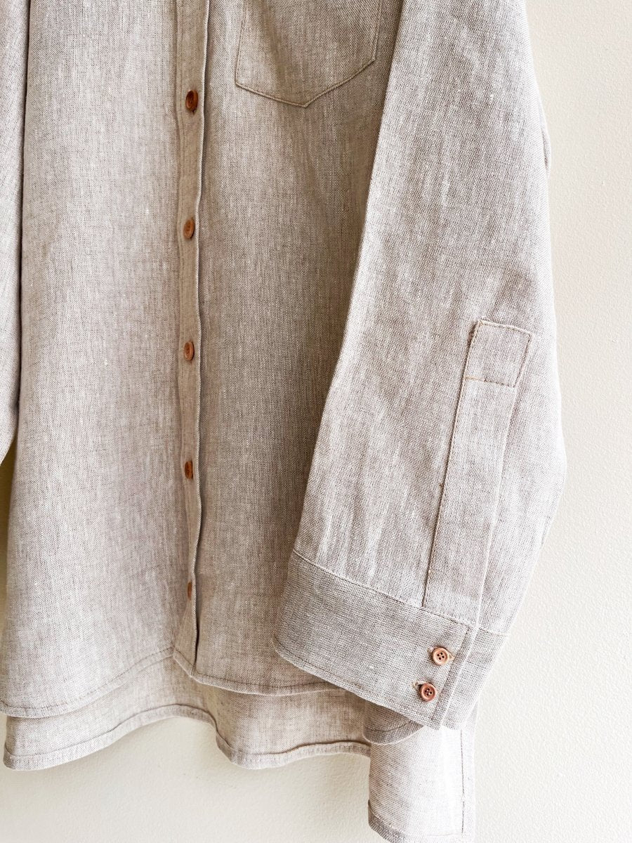 Everyday Button Down Linen Over Shirt - Made X Hudson