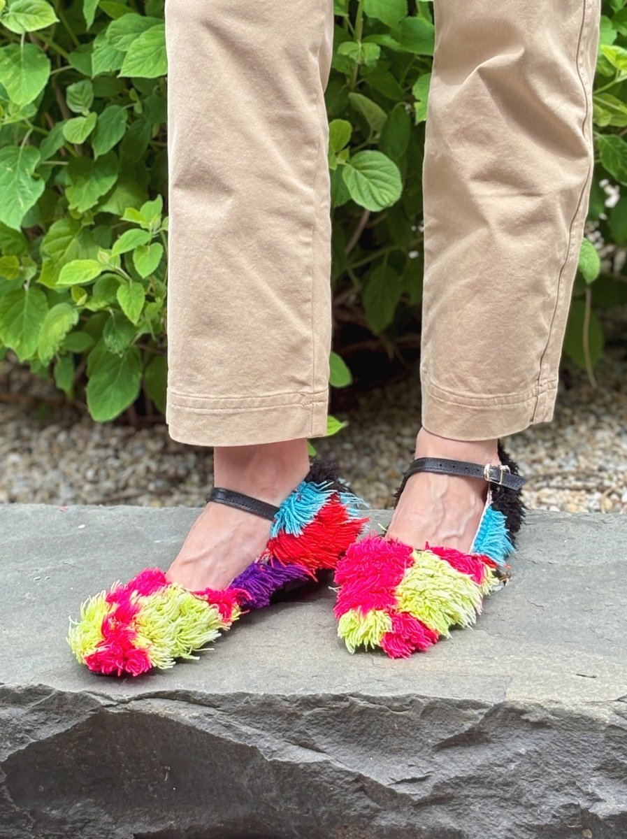 Rudi Babouche “Cedron” Mary Janes In Colors Magenta, Lime, Black, Blue (Size 40) - Made X Hudson