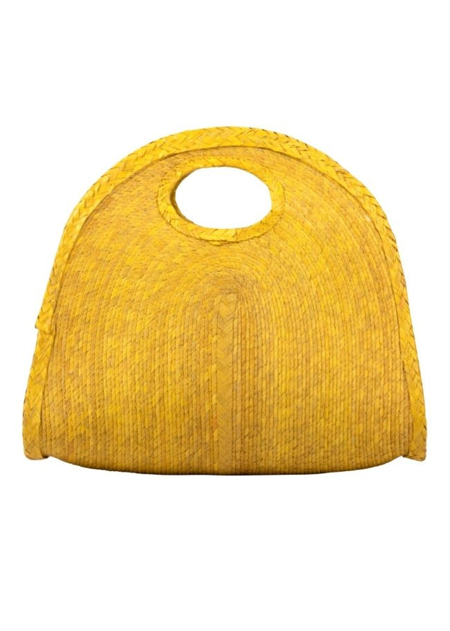 Capri Woven Tote Bag (Yellow) - Made X Hudson