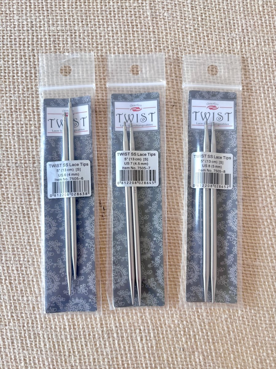 ChiaoGoo | Twist Lace Interchangeable | 5" Small Knitting Needles (Multiple Sizes) - Made X Hudson