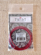 ChiaoGoo | Twist Lace Interchangeable | Red Cable for Large Knitting Needles (Multiple Sizes) - Made X Hudson