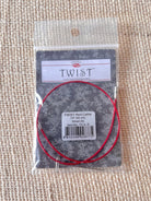ChiaoGoo | Twist Lace Interchangeable | Red Cable for Small Knitting Needles (Multiple Sizes) - Made X Hudson