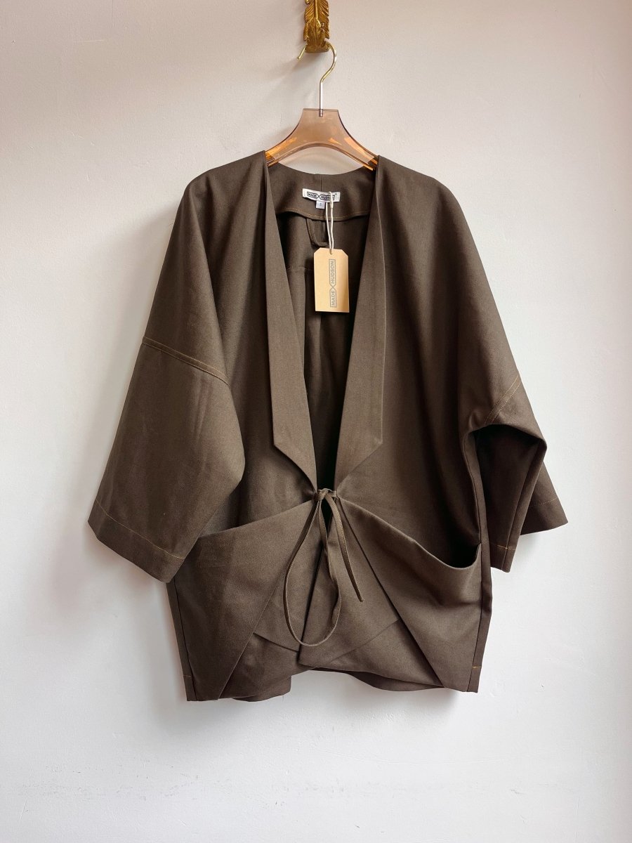 Moss Hemp - Cotton Canvas Chore Jacket w/ Gold Stitching - Made X Hudson