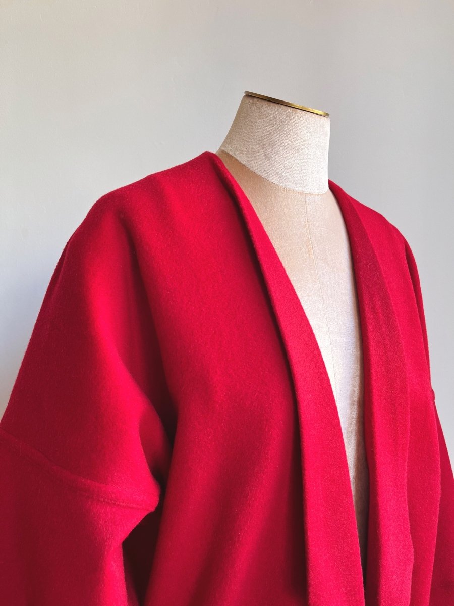 Red Wool & Cashmere Chore Jacket - Made X Hudson