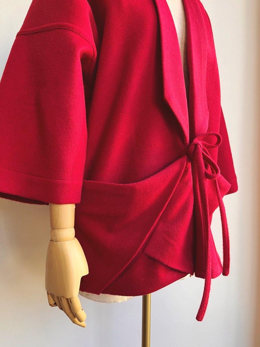 Red Wool & Cashmere Chore Jacket - Made X Hudson