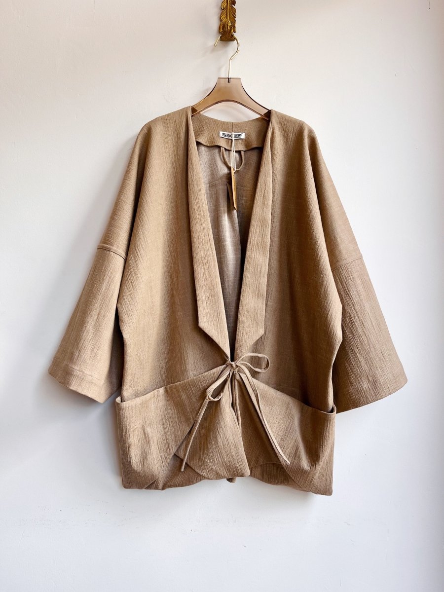 Textured Khaki Chore Jacket - Made X Hudson