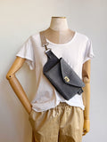 Cross - Body Bag in Grey Denim w/ Nylon Strap - Made X Hudson