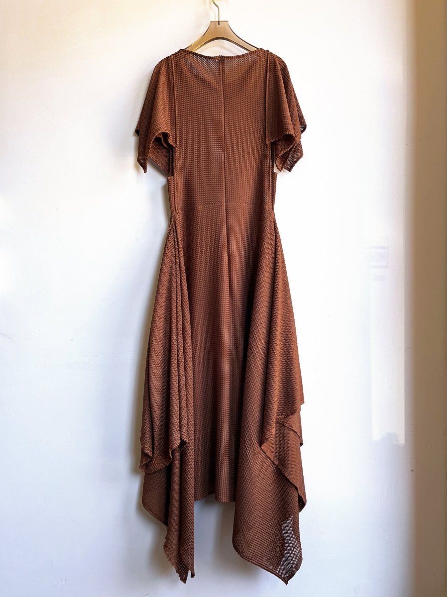Deco Dress in Cocoa Textural Knit - Made X Hudson
