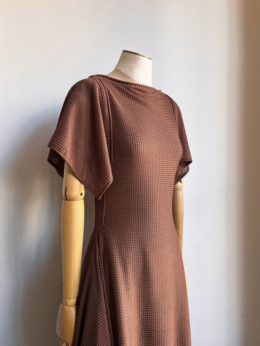 Deco Dress in Cocoa Textural Knit - Made X Hudson