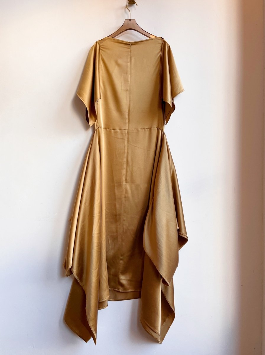 Deco Dress in Liquid Gold Charmeuse - Made X Hudson