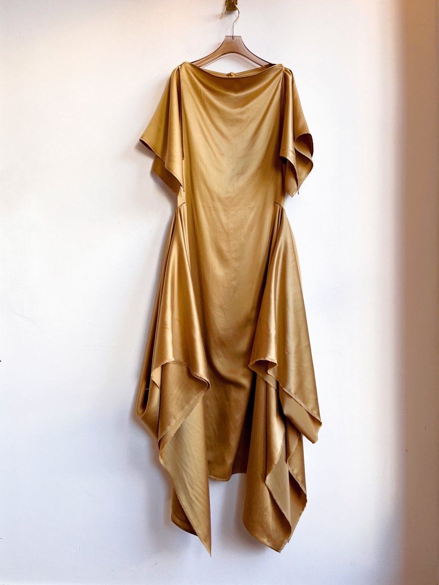 Deco Dress in Liquid Gold Charmeuse - Made X Hudson