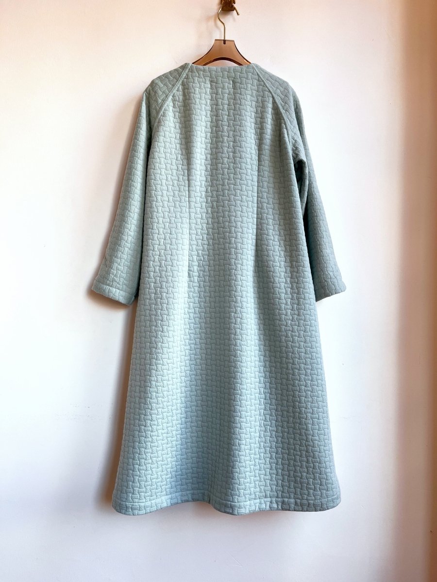 Powder Blue Basket Weave Knit Duster - Made X Hudson