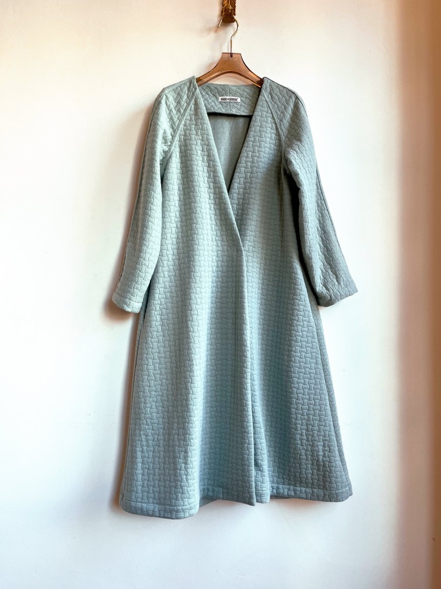 Powder Blue Basket Weave Knit Duster - Made X Hudson