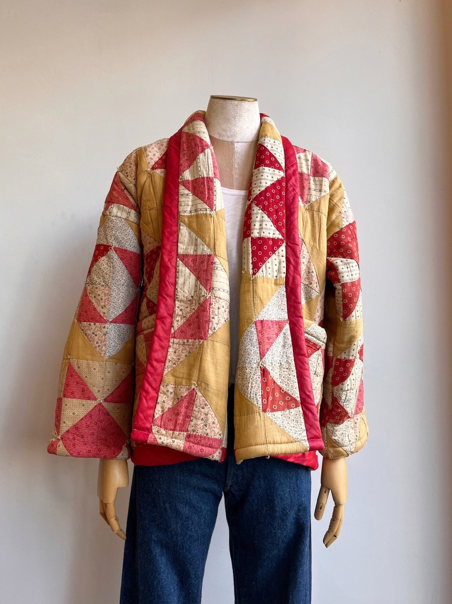 Tan & Pink Heirloom Quilt Coat - Made X Hudson
