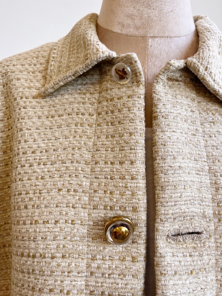 Cream Texture Utility Jacket - Made X Hudson