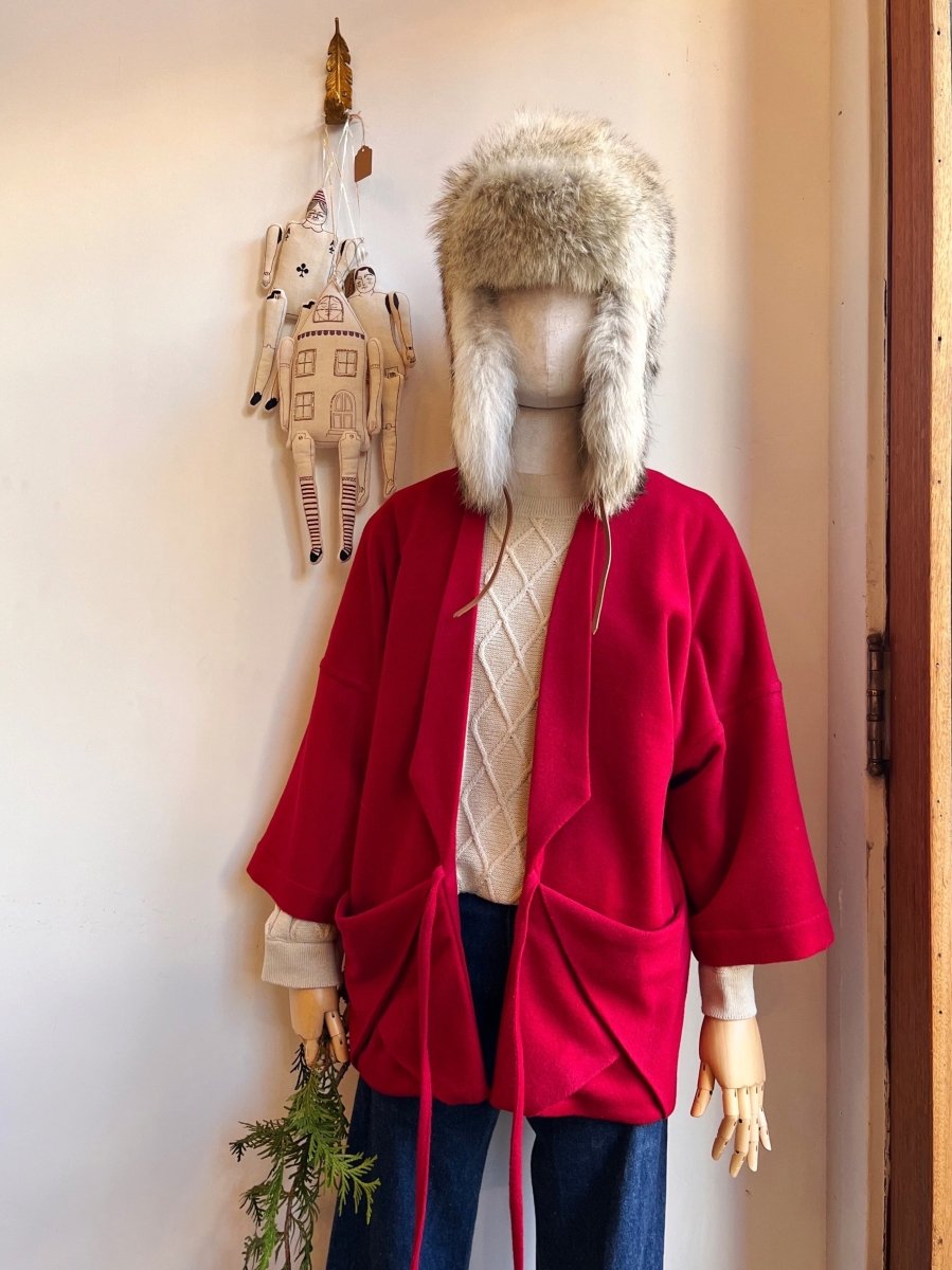 Red Wool & Cashmere Chore Jacket - Made X Hudson