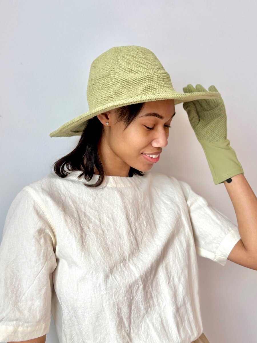 Crochet Cotton Gardening Hat in Herb - Made X Hudson