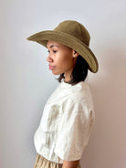 Crochet Cotton Gardening Hat in Olive Drab - Made X Hudson