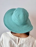 Crochet Cotton Gardening Hat in Soft Teal - Made X Hudson