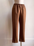 Caramel Herringbone Wool Blend Joggers - Made X Hudson