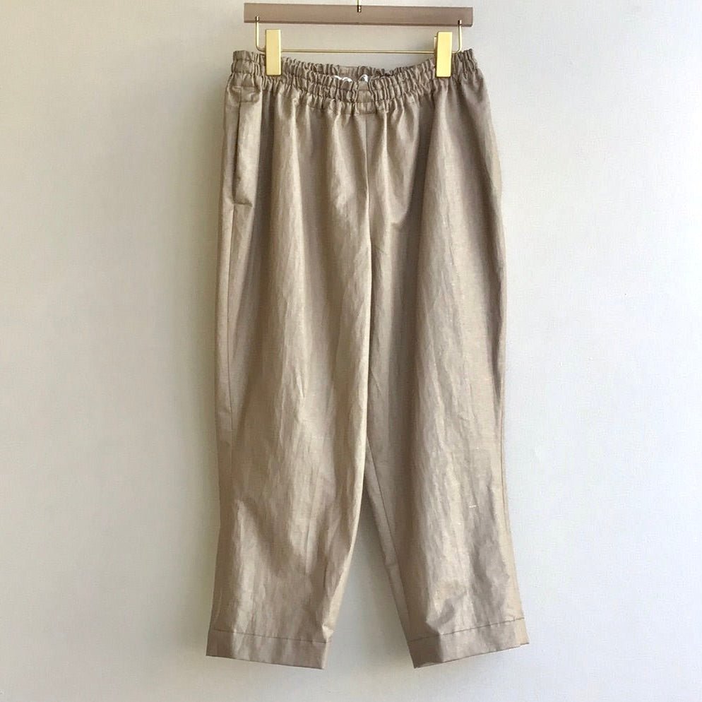 Gold Waxed Cotton Cropped Joggers - Made X Hudson