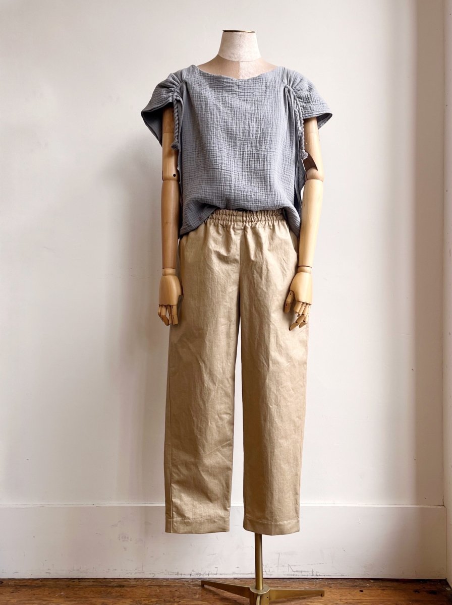 Gold Waxed Cotton Joggers - Made X Hudson