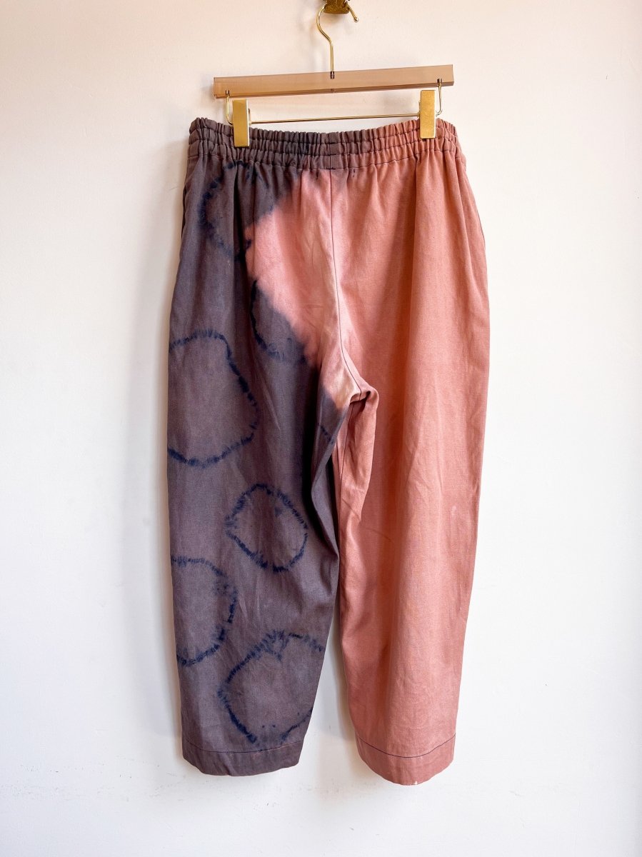 Split Dye Shibori & Bleach Hemp - Cotton Cropped Joggers - Made X Hudson