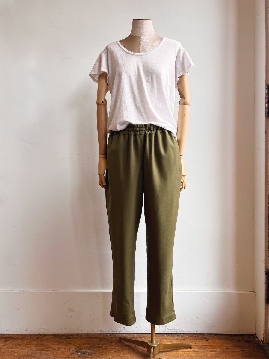 Olive Wool Twill Joggers - Made X Hudson