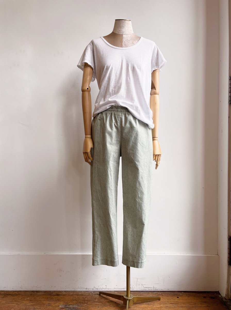 Sage Speckle Print Cotton Joggers - Made X Hudson