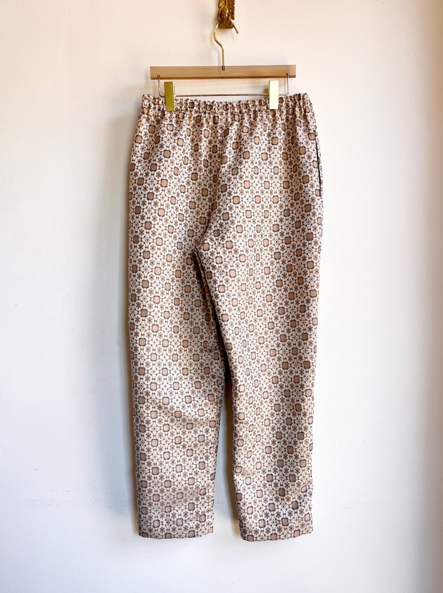 Taupe and Bronze Tile Jacquard Long Joggers - Made X Hudson
