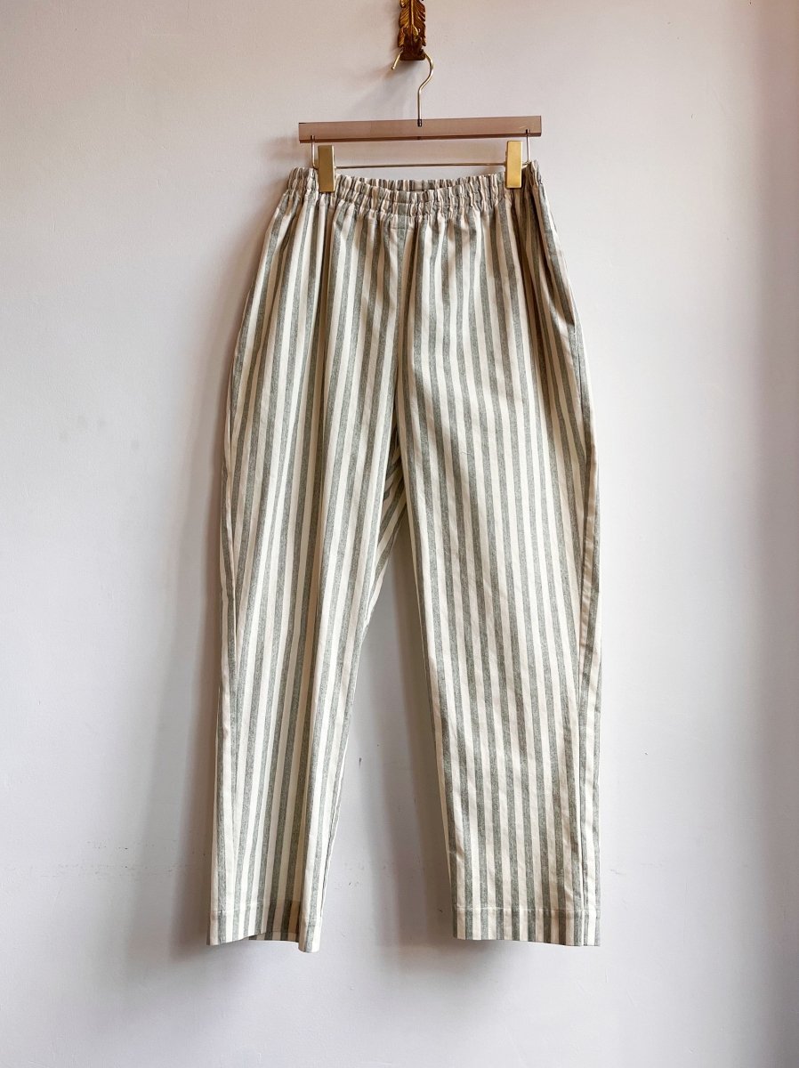 Sage & White Stripe Long Joggers - Made X Hudson