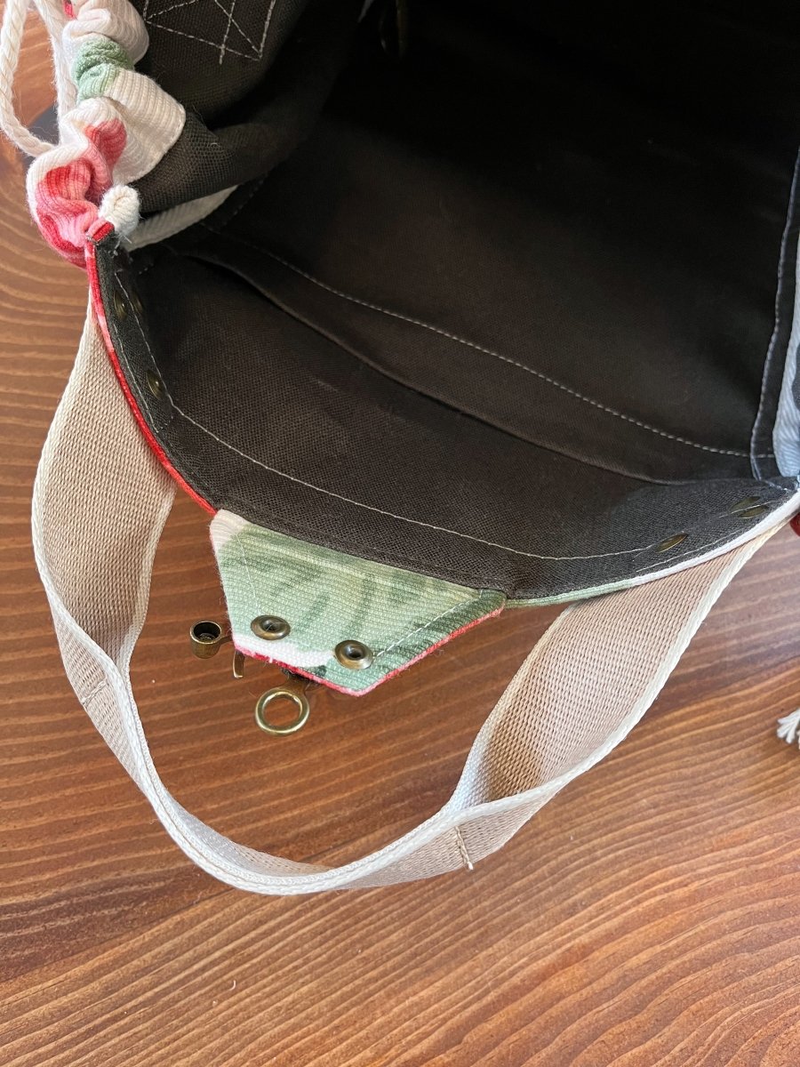 Mini Cross - Body Duffel Bag in Rose Print - Made X Hudson